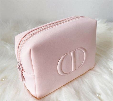 christian Dior pink makeup bag